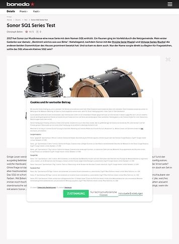 Bonedo.de Sonor SQ1 Series Bonedo.de Sonor SQ1 Series