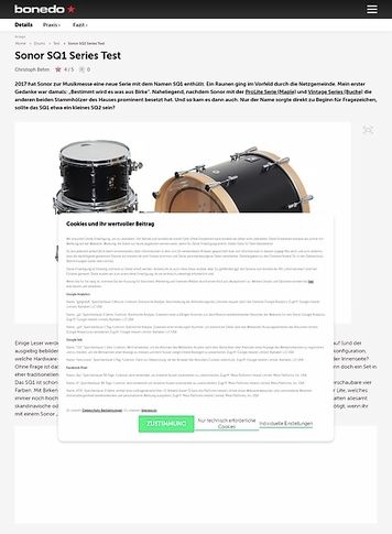 Bonedo.de Sonor SQ1 Series Bonedo.de Sonor SQ1 Series