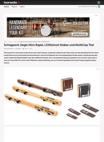 Bonedo.de Schlagwerk Jingle Stick Rapid, LONGshort Shaker und MultiClap Test Bonedo.de Schlagwerk Jingle Stick Rapid, LONGshort Shaker und MultiClap Test