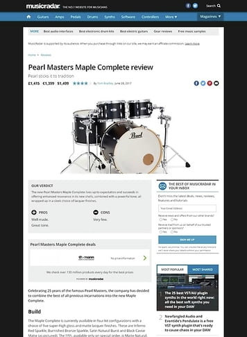 MusicRadar.com Pearl Masters Maple Complete MusicRadar.com Pearl Masters Maple Complete