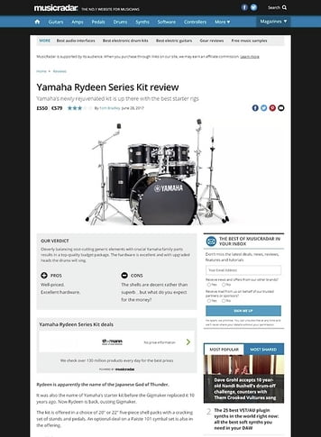 MusicRadar.com Yamaha Rydeen Series Kit MusicRadar.com Yamaha Rydeen Series Kit