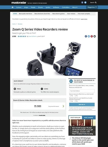 MusicRadar.com Zoom Q Series Video Recorders MusicRadar.com Zoom Q Series Video Recorders