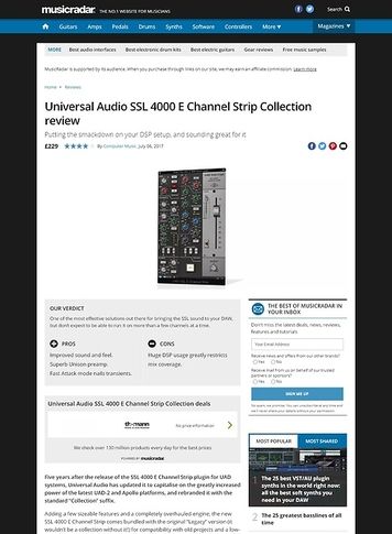 MusicRadar.com Universal Audio SSL 4000 E Channel Strip Collection MusicRadar.com Universal Audio SSL 4000 E Channel Strip Collection