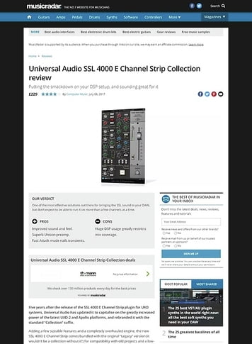 MusicRadar.com Universal Audio SSL 4000 E Channel Strip Collection MusicRadar.com Universal Audio SSL 4000 E Channel Strip Collection