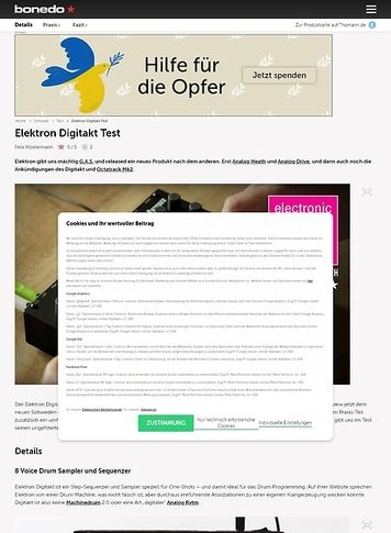 Bonedo.de Elektron Digitakt Bonedo.de Elektron Digitakt