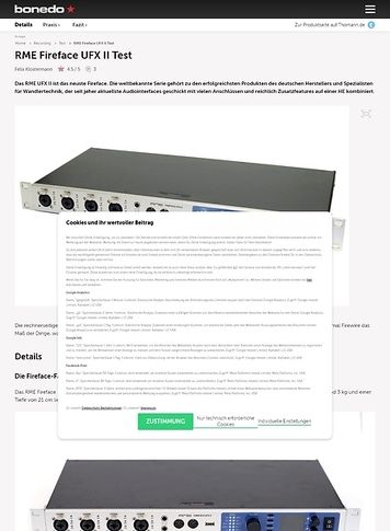 Bonedo.de RME Fireface UFX II Bonedo.de RME Fireface UFX II