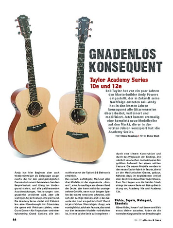 Gitarre & Bass Taylor Academy Series 10e/12e Gitarre & Bass Taylor Academy Series 10e/12e