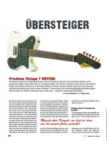 Gitarre & Bass Friedman Vintage T Gitarre & Bass Friedman Vintage T