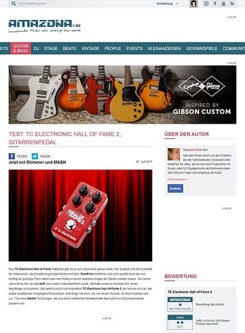 Amazona.de TC Electronic Hall of Fame 2 Amazona.de TC Electronic Hall of Fame 2