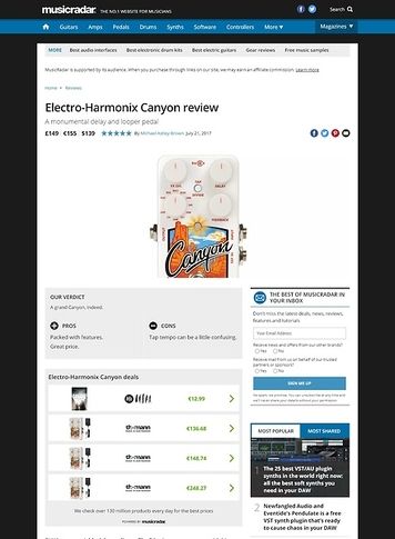 MusicRadar.com Electro-Harmonix Canyon MusicRadar.com Electro-Harmonix Canyon