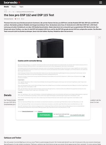 Bonedo.de the box pro DSP 112 und DSP 115 Bonedo.de the box pro DSP 112 und DSP 115