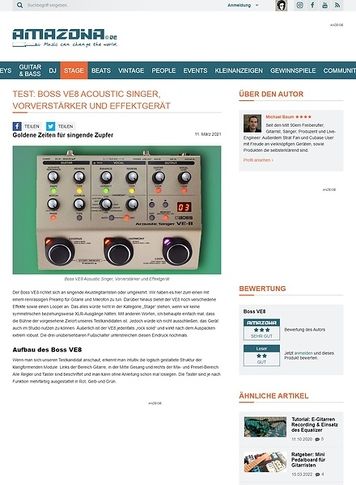 Amazona.de Boss VE8 Acoustic Singer Amazona.de Boss VE8 Acoustic Singer