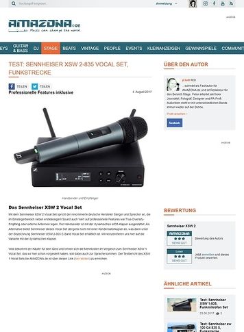 Amazona.de Sennheiser XSW 2-835 Vocal Set Amazona.de Sennheiser XSW 2-835 Vocal Set