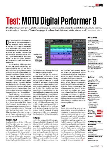 Beat MOTU Digital Performer 9 Beat MOTU Digital Performer 9