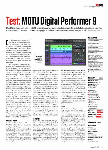 Beat MOTU Digital Performer 9 Beat MOTU Digital Performer 9