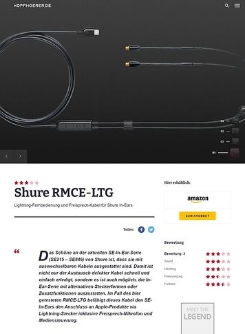 Kopfhoerer.de Shure RMCE-LTG Kopfhoerer.de Shure RMCE-LTG