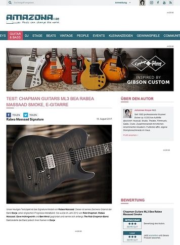 Amazona.de Chapman Guitars ML3 Bea Rabea Massaad Smoke Amazona.de Chapman Guitars ML3 Bea Rabea Massaad Smoke