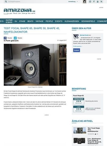 Amazona.de Focal Shape 65, Shape 50, Shape 40 Amazona.de Focal Shape 65, Shape 50, Shape 40