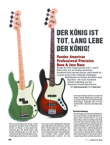 Gitarre & Bass Fender American Professional Precision Bass & Jazz Bass Gitarre & Bass Fender American Professional Precision Bass & Jazz Bass