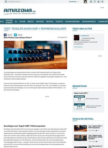 Amazona.de Tegeler Audio Manufaktur EQP-1 Amazona.de Tegeler Audio Manufaktur EQP-1