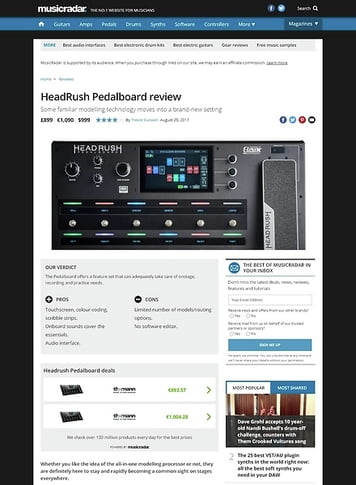 MusicRadar.com HeadRush Pedalboard MusicRadar.com HeadRush Pedalboard