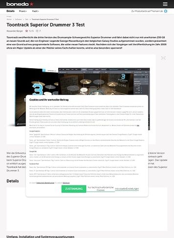 Bonedo.de Toontrack Superior Drummer 3 Bonedo.de Toontrack Superior Drummer 3