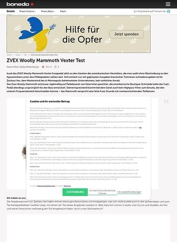 Bonedo.de ZVEX Woolly Mammoth Vexter Bonedo.de ZVEX Woolly Mammoth Vexter