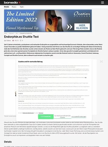 Bonedo.de Endorphin.es Shuttle Bonedo.de Endorphin.es Shuttle