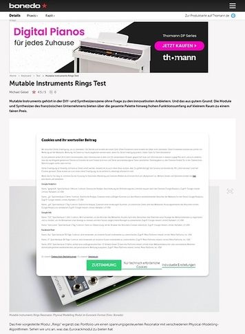 Bonedo.de Mutable Instruments Rings Bonedo.de Mutable Instruments Rings