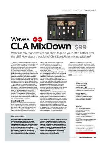 Computer Music Waves CLA MixDown Computer Music Waves CLA MixDown