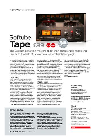 Tape saturation plugin by softube