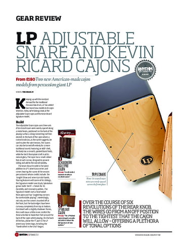 Rhythm LP Adjustable Snare And Kevin Ricard Cajons Rhythm LP Adjustable Snare And Kevin Ricard Cajons