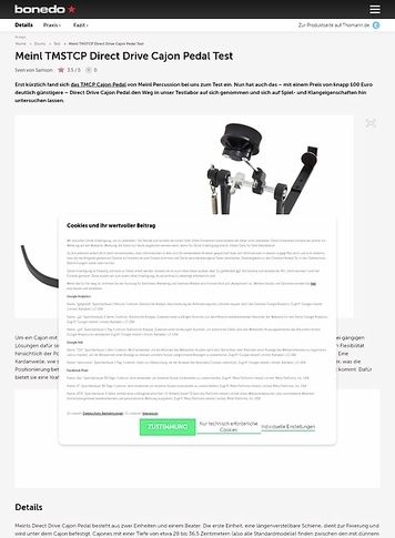 Bonedo.de Meinl TMSTCP Direct Drive Cajon Pedal Bonedo.de Meinl TMSTCP Direct Drive Cajon Pedal