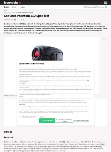 Bonedo.de Showtec Phantom 130 Spot Bonedo.de Showtec Phantom 130 Spot