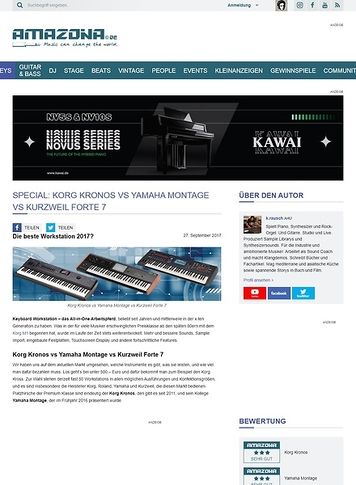 Amazona.de SPECIAL: Korg Kronos vs Yamaha Montage vs Kurzweil Forte 7 Amazona.de SPECIAL: Korg Kronos vs Yamaha Montage vs Kurzweil Forte 7