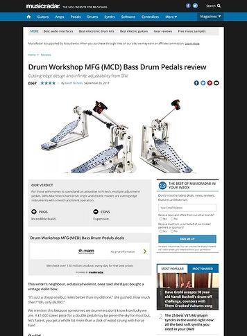 MusicRadar.com Drum Workshop MFG (MCD) Bass Drum Pedals MusicRadar.com Drum Workshop MFG (MCD) Bass Drum Pedals