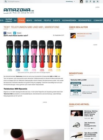 Amazona.de Telefunken M80 und M81 Amazona.de Telefunken M80 und M81
