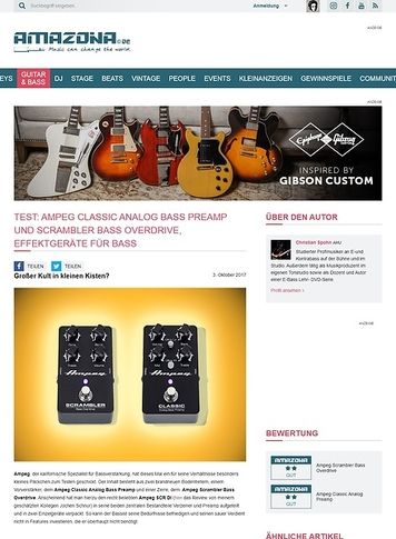 Amazona.de Ampeg Classic Analog Bass Preamp und Scrambler Bass Overdrive Amazona.de Ampeg Classic Analog Bass Preamp und Scrambler Bass Overdrive