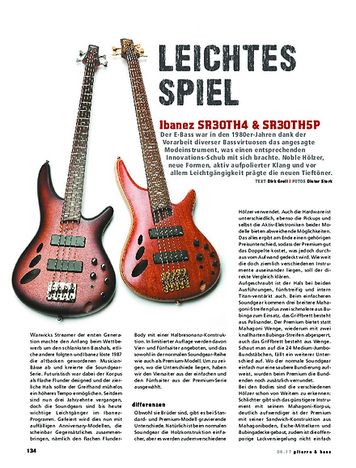 Gitarre & Bass Ibanez SR30TH4 & SR30TH5P Gitarre & Bass Ibanez SR30TH4 & SR30TH5P