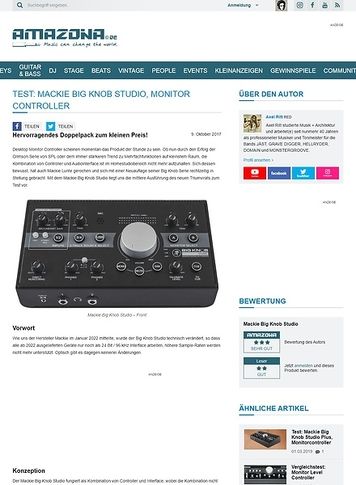 Amazona.de Mackie Big Knob Studio Amazona.de Mackie Big Knob Studio
