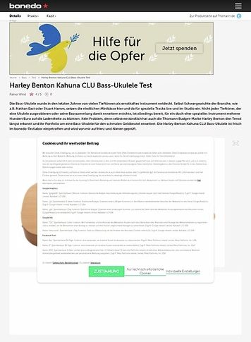 Bonedo.de Harley Benton Kahuna CLU Bass-Ukulele Bonedo.de Harley Benton Kahuna CLU Bass-Ukulele