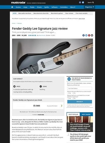 MusicRadar.com Fender Geddy Lee Signature Jazz MusicRadar.com Fender Geddy Lee Signature Jazz
