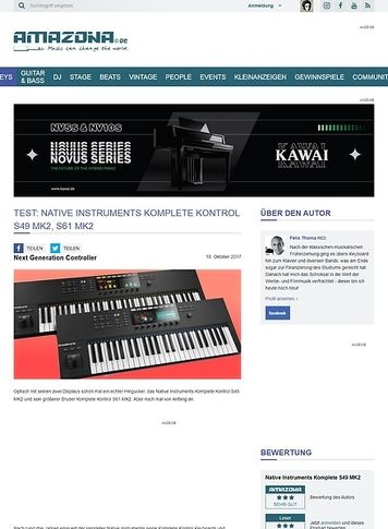 Amazona.de Native Instruments Komplete S49 MK2, S61 MK2 Amazona.de Native Instruments Komplete S49 MK2, S61 MK2