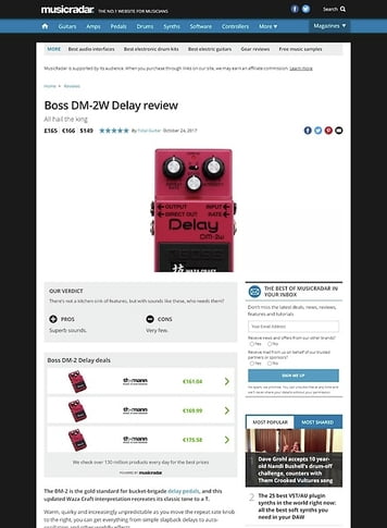 MusicRadar.com Boss DM-2W Delay MusicRadar.com Boss DM-2W Delay