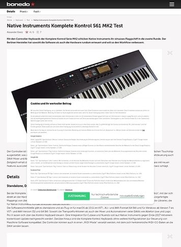 Bonedo.de Native Instruments Komplete Kontrol S61 Bonedo.de Native Instruments Komplete Kontrol S61