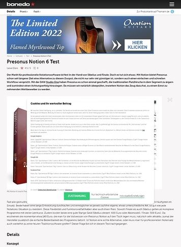 Bonedo.de Presonus Notion 6 Bonedo.de Presonus Notion 6