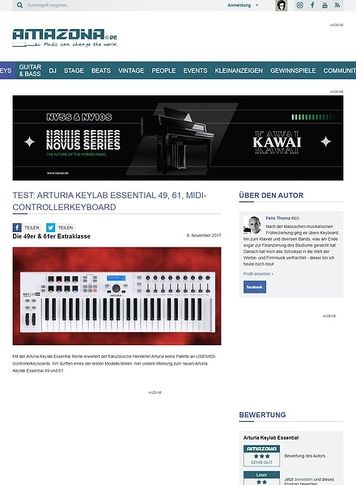 Amazona.de Arturia Keylab Essential 49, 61 Amazona.de Arturia Keylab Essential 49, 61