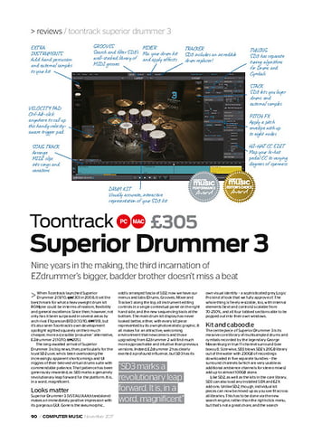 Computer Music Superior Drummer 3 Computer Music Superior Drummer 3
