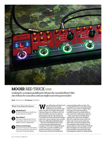 Guitarist Mooer Red Truck Guitarist Mooer Red Truck