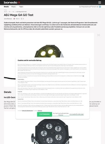 Bonedo.de ADJ Mega QA GO Bonedo.de ADJ Mega QA GO